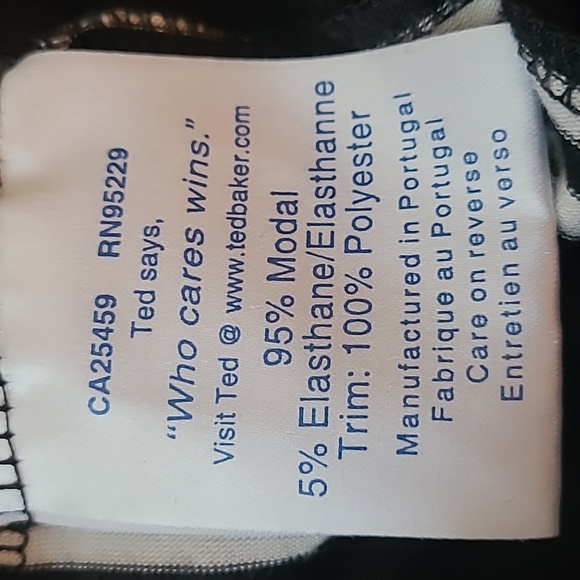 Ted Baker Black White Striped Long Ribbon Tie in Back Mini Dress - Picture 8 of 10